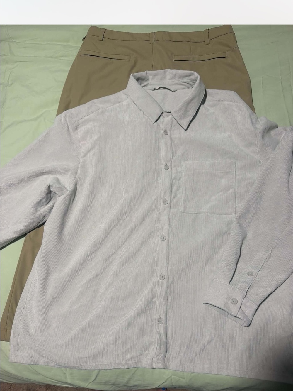 Lululemon men’s bundle Light Gray Corduroy Button-Up Shirt Jacket - Men'sxl